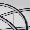 Lampa wisząca LED czarne okręgi aluminium Ø72 cm