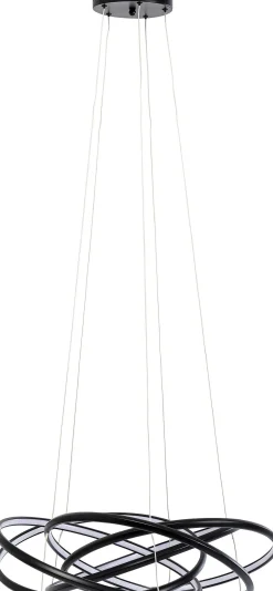 Lampa wisząca LED czarne okręgi aluminium Ø72 cm