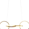 Lampa wisząca LED czarne okręgi aluminium 105 cm