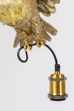 Lampa wisząca Owl 57x28 cm złota