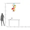 Lampa wisząca Saloon Flowers 9L 60x110 cm kolorowa