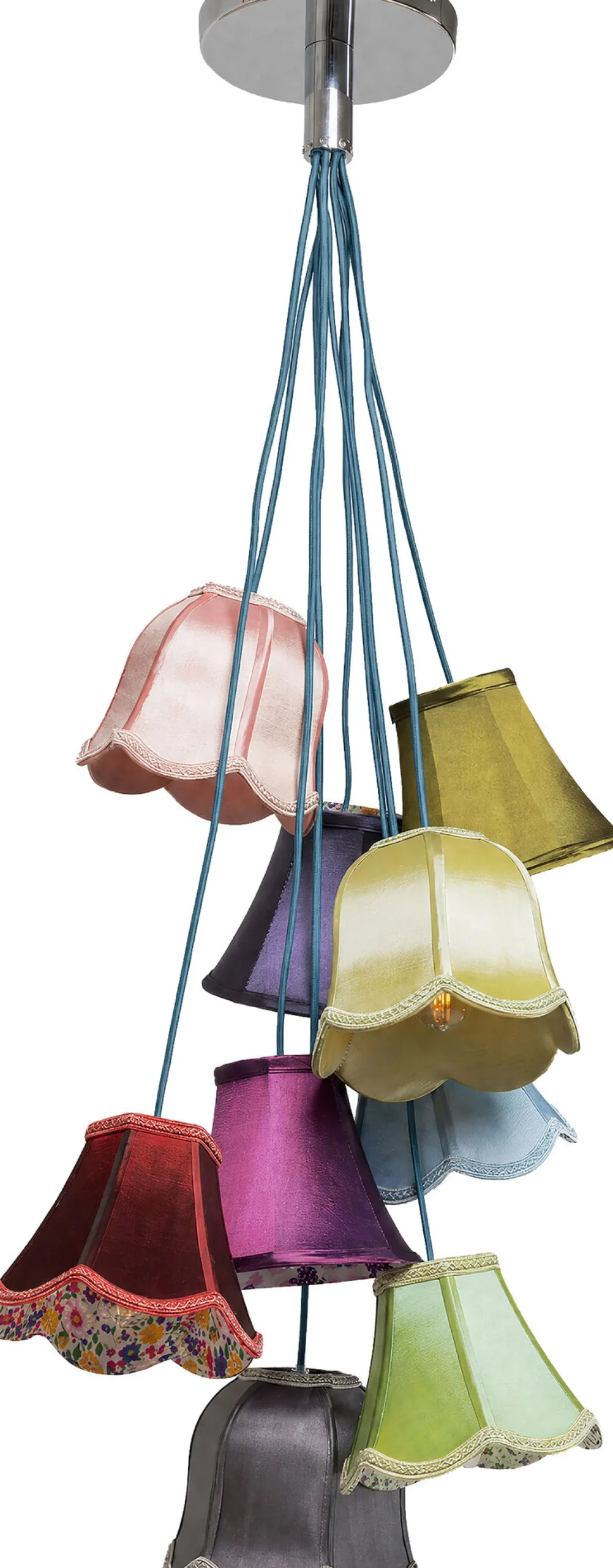 Lampa wisząca Saloon Flowers 9L 60x110 cm kolorowa