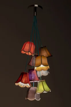Lampa wisząca Saloon Flowers 9L 60x110 cm kolorowa