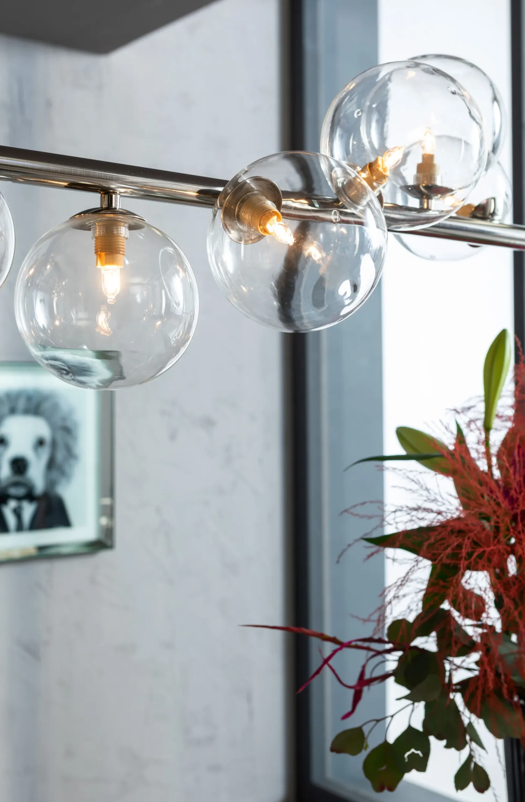 Lampa wisząca Scala Balls 155x138 cm chromowa