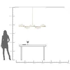 Lampa wisząca Scala Balls 155x138 cm chromowa