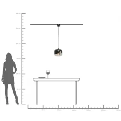 Lampa wisząca Smoke Goblet Ø25cm