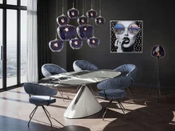 Lampa wisząca Sphere nocny niebieski 160cm