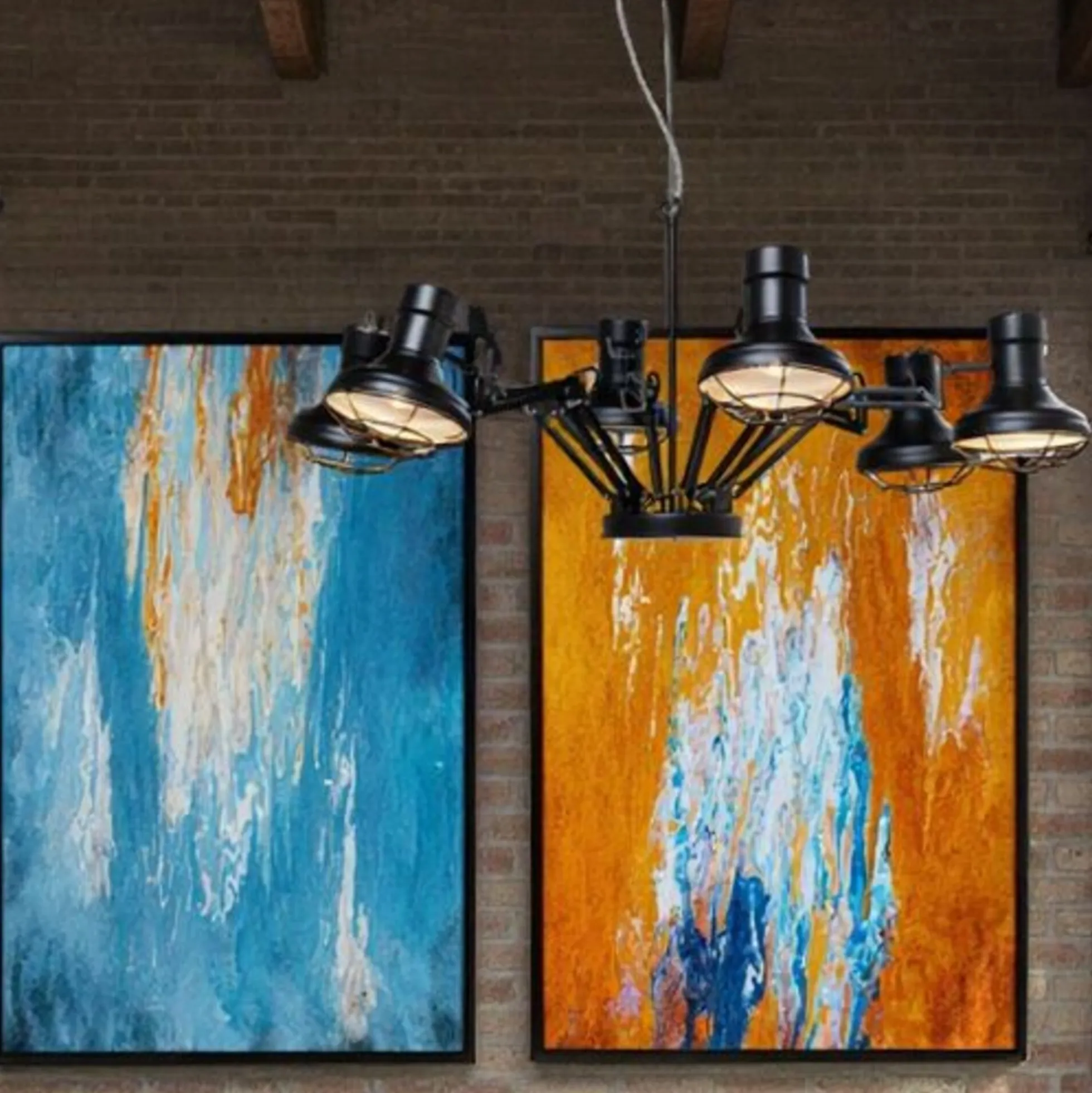 Lampa wisząca Spider Multi 6-lite 110x60 cm czarna