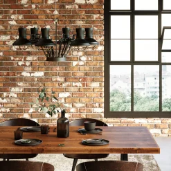 Lampa wisząca Spider Multi 6-lite 110x60 cm czarna