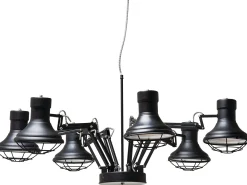 Lampa wisząca Spider Multi 6-lite 110x60 cm czarna