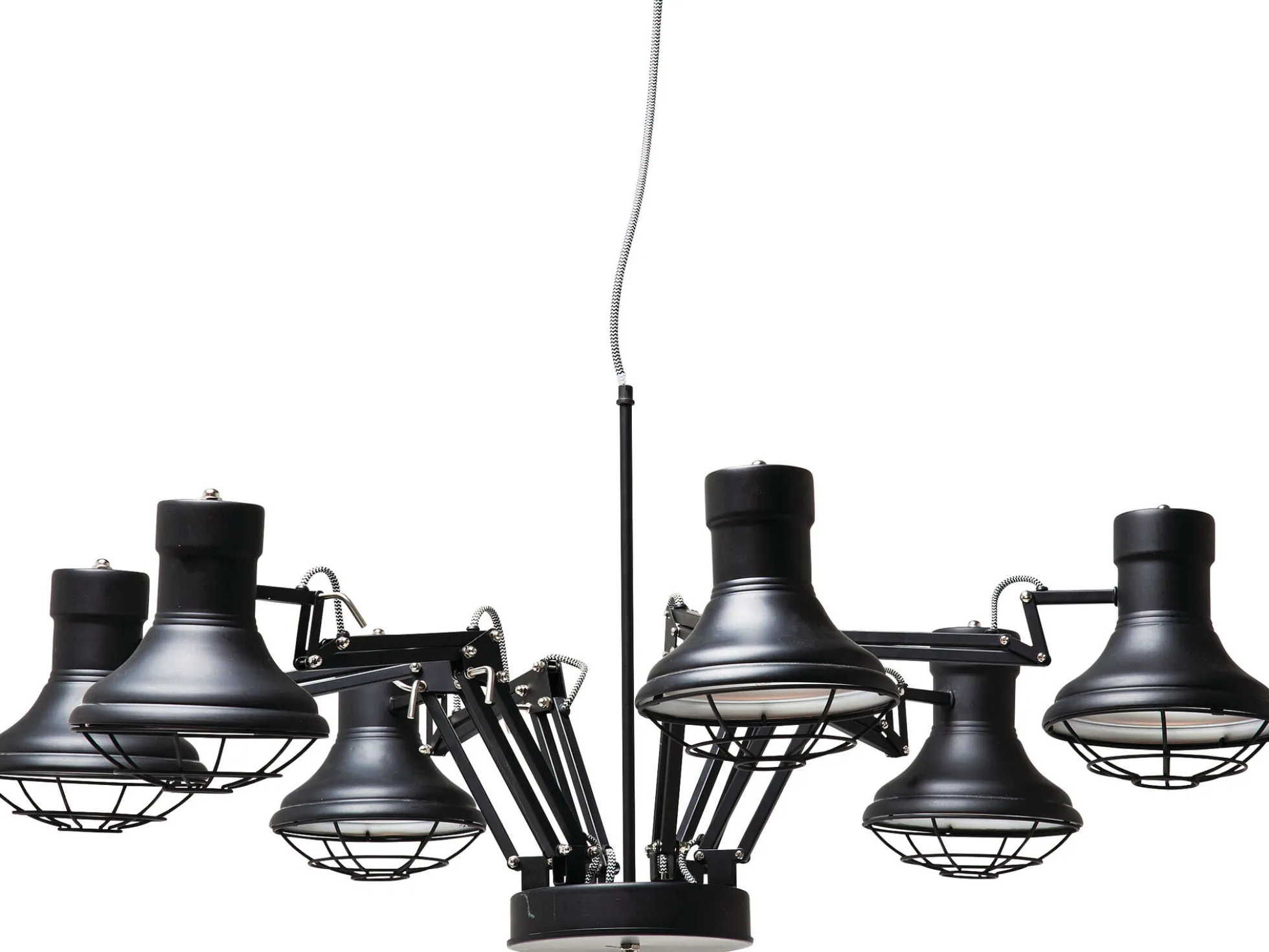 Lampa wisząca Spider Multi 6-lite 110x60 cm czarna