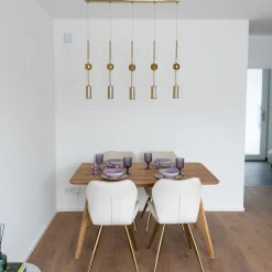 Lampa wisząca stal i szkło kolor transparentny i złoty 103x60 cm