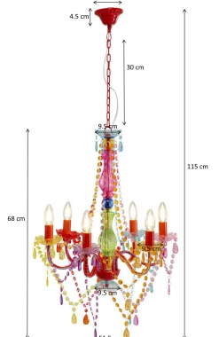 Lampa wisząca Starlight 55x70 cm kolorowa
