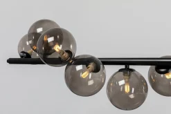 Lampa wisząca szklane klosze czarna 155x138 cm