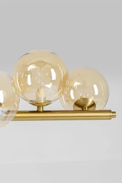 Lampa wisząca szklane klosze złota 155x138 cm