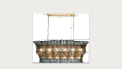 Lampa Wisząca Venezia Smoke 130cm
