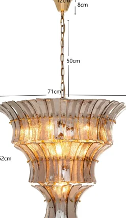 Lampa Wisząca Venezia Smoke Ø71cm