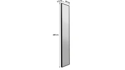 Lustro Bella MO 30x180 cm czarne