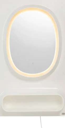 Lustro ścienne Aero LED białe 80x141cm