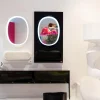 Lustro ścienne Aero LED czarne 80x141cm