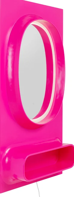 Lustro ścienne Aero LED różowe 80x141cm