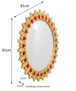 Lustro Ścienne Flaming Heart Ø81cm