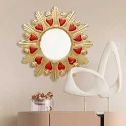 Lustro Ścienne Flaming Heart Ø39cm