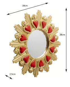 Lustro Ścienne Flaming Heart Ø39cm