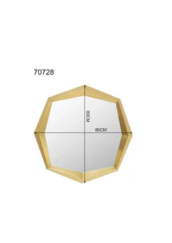 Lustro ścienne Octagon złote 80x80cm