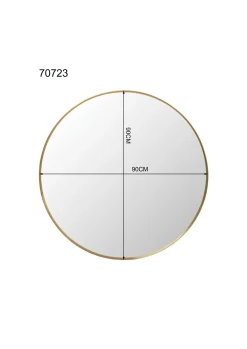 Lustro ścienne Prezzo brązowe Ø90cm