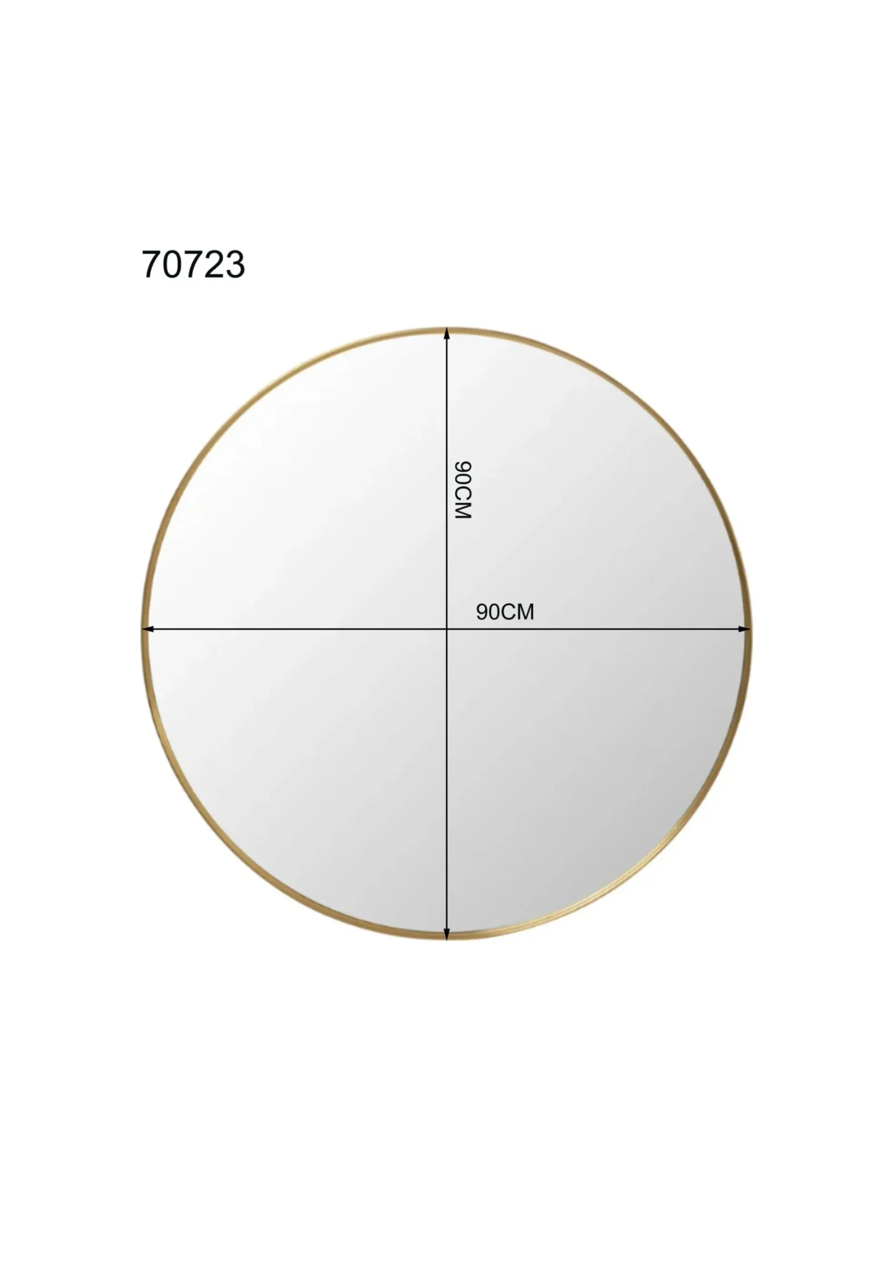 Lustro ścienne Prezzo brązowe Ø90cm