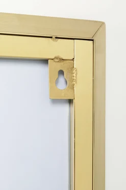 Lustro prostokątne duże rama złota stalowa 70x200 cm