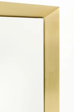 Lustro prostokątne rama złota stalowa 80x120 cm