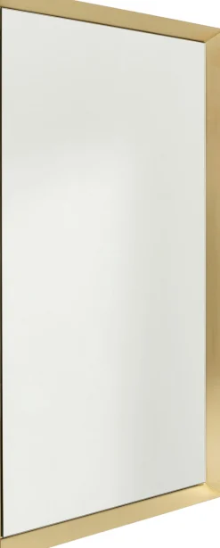 Lustro prostokątne rama złota stalowa 80x120 cm