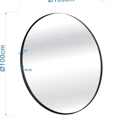 Lustro Starlet Czarne Ø100cm