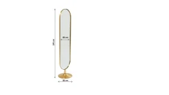Lustro stojące Curve MO 40x170 cm mosiężne
