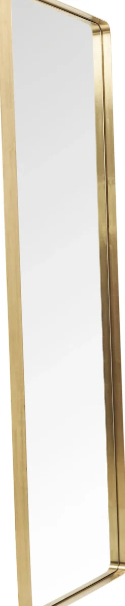 Lustro stojące Curve Rectangular 200x70cm mosiężne