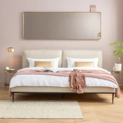 Lustro stojące Curve Rectangular 200x70cm mosiężne