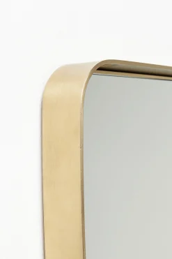 Lustro wiszące Curve Rectangular 120x80 cm mosiężne