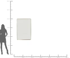 Lustro wiszące Curve Rectangular 120x80 cm mosiężne