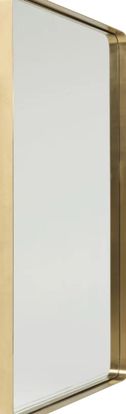 Lustro wiszące Curve Rectangular 120x80 cm mosiężne