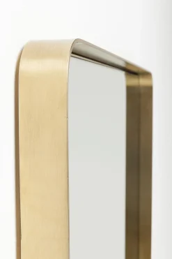 Lustro wiszące Curve Rectangular 120x80 cm mosiężne