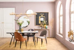 Lustro wiszące Curve Round ∅100 cm mosiężne