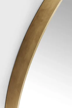 Lustro wiszące Curve Round ∅100 cm mosiężne