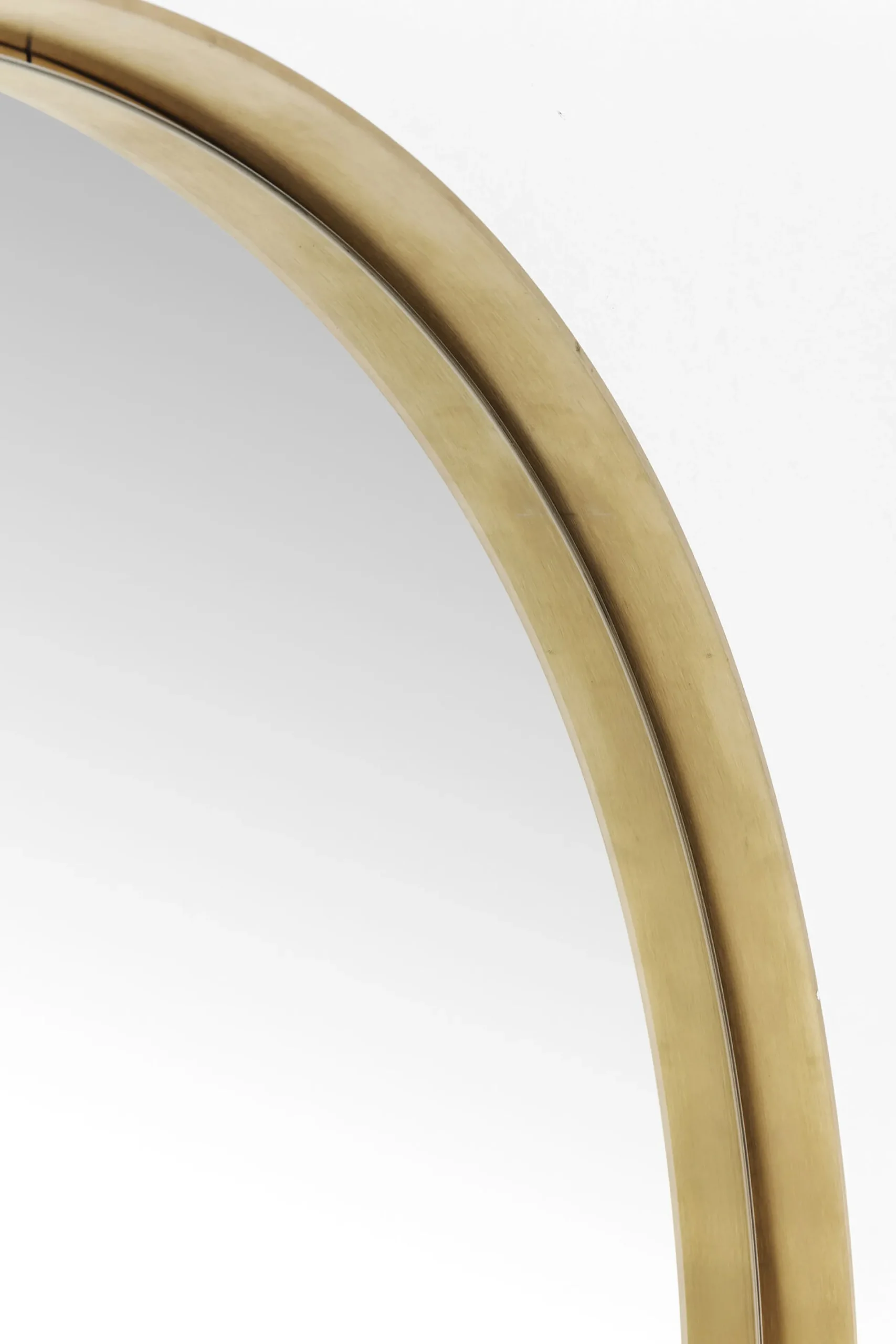 Lustro wiszące Curve Round ∅100 cm mosiężne