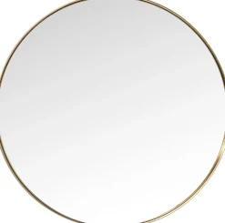 Lustro wiszące Curve Round ∅100 cm mosiężne