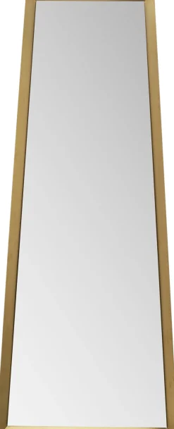 Lustro wiszące do salonu rama złota stalowa 65(45)x160 cm