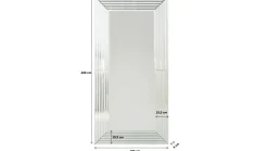 Lustro wiszące Linea Rectangular 200x100 cm srebrne