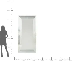Lustro wiszące Linea Rectangular 200x100 cm srebrne