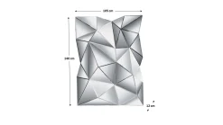 Lustro wiszące Prisma 140x105 cm srebrne